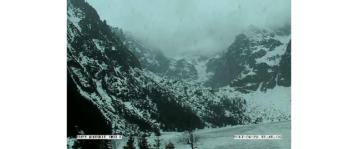 Morskie Oko / zdjęcie z kamery TOPR / źródło: pogoda.topr.pl